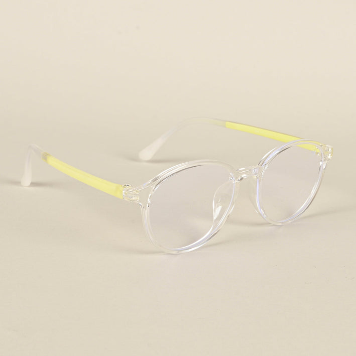 Voyage Air Transparent Round Eyeglasses for Men & Women - MG4381-C4
