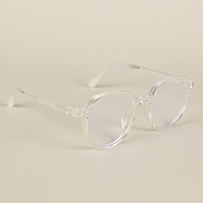 Voyage Air Transparent Round Eyeglasses for Men & Women - MG4389-C2