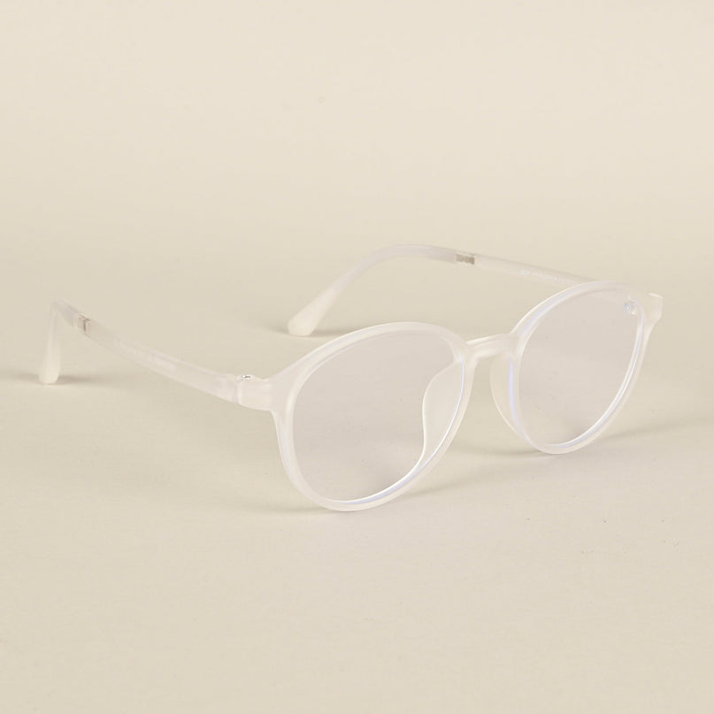 Voyage Air Transparent Round Eyeglasses for Men & Women - MG4378-C5