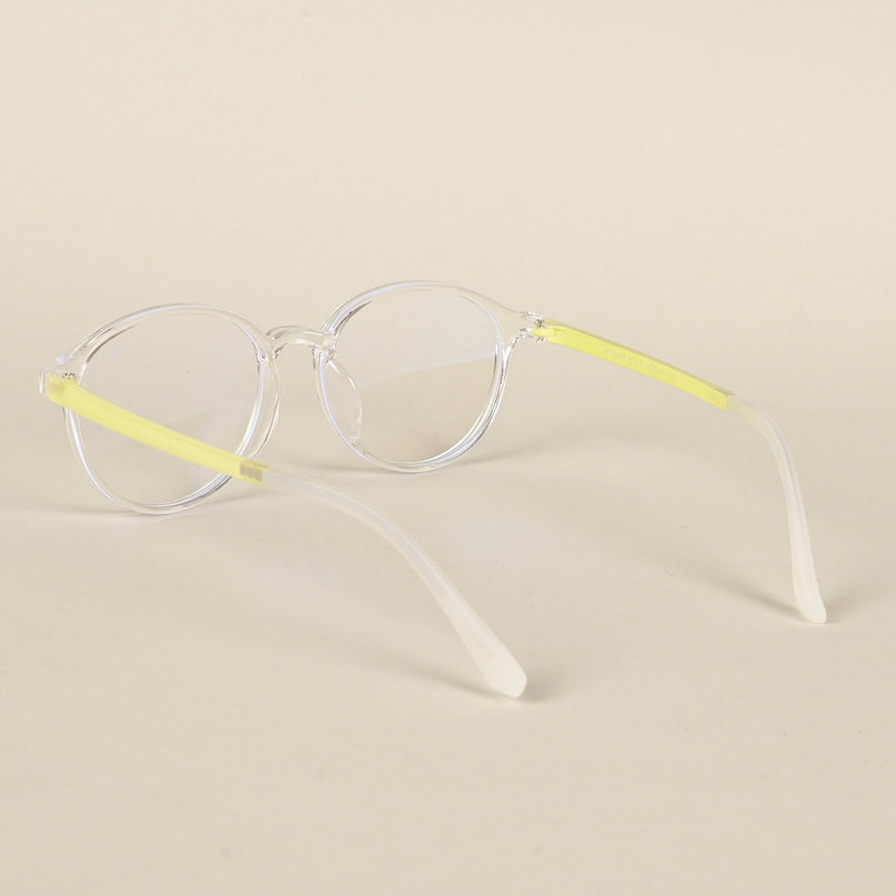 Voyage Air Transparent Round Eyeglasses for Men & Women - MG4381-C4