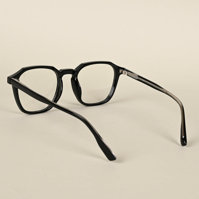 Voyage Black Wayfarer Eyeglasses for Men & Women - MG4398-C1