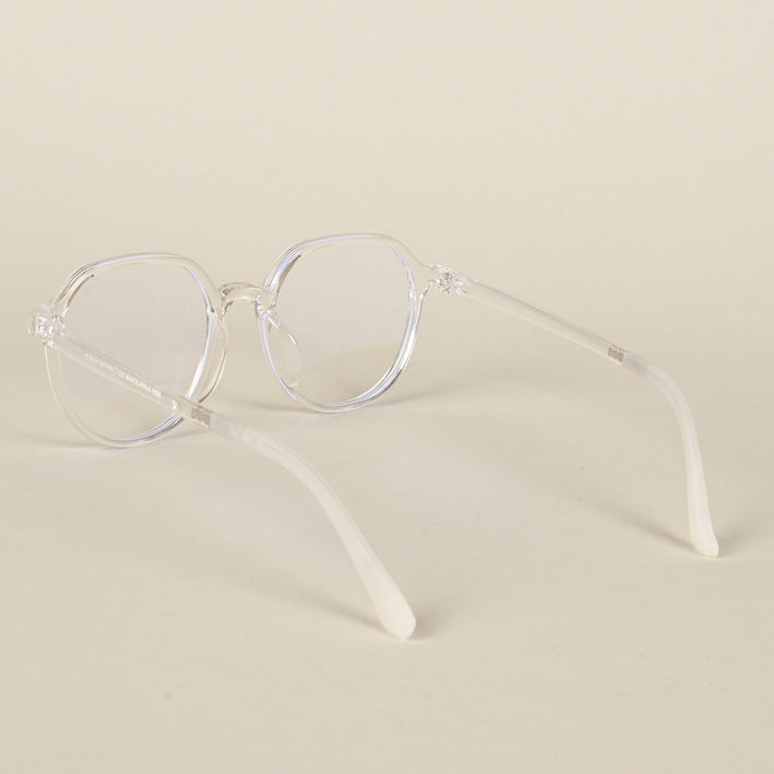 Voyage Air Transparent Round Eyeglasses for Men & Women - MG4389-C2