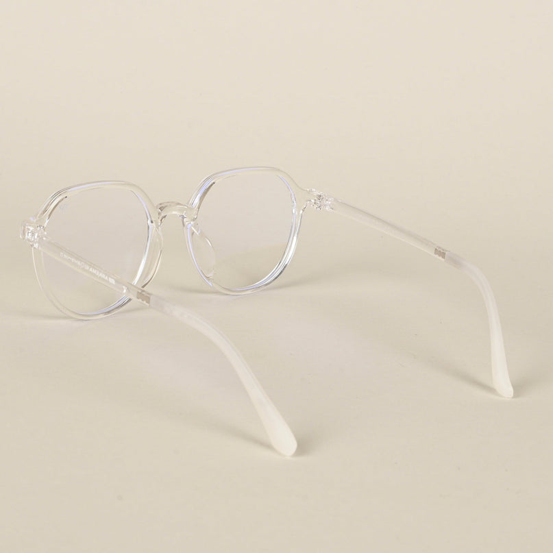 Voyage Air Transparent Round Eyeglasses for Men & Women - MG4389-C2