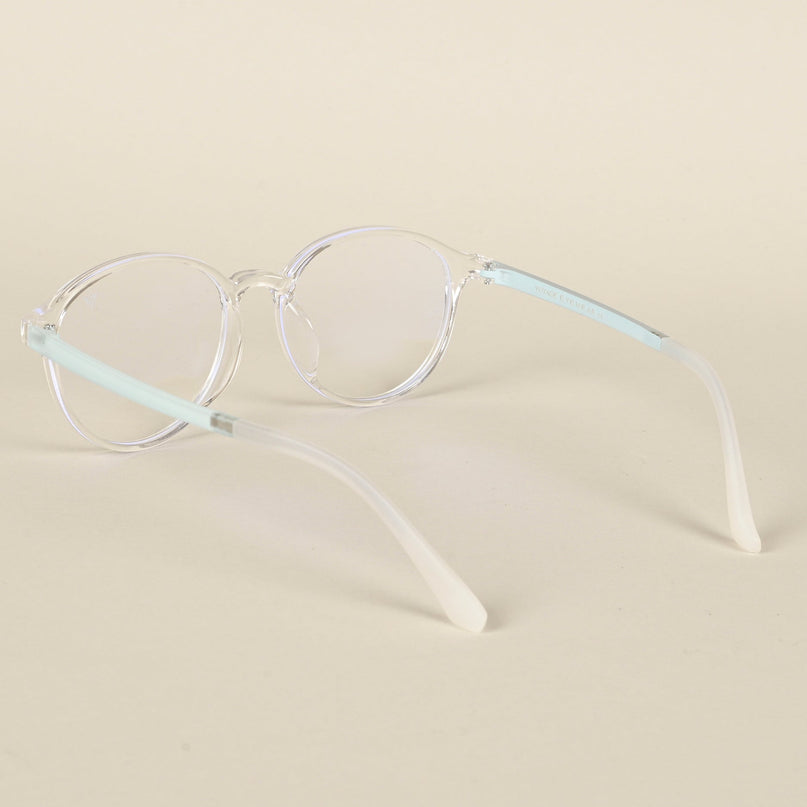 Voyage Air Transparent Round Eyeglasses for Men & Women - MG4380-C3