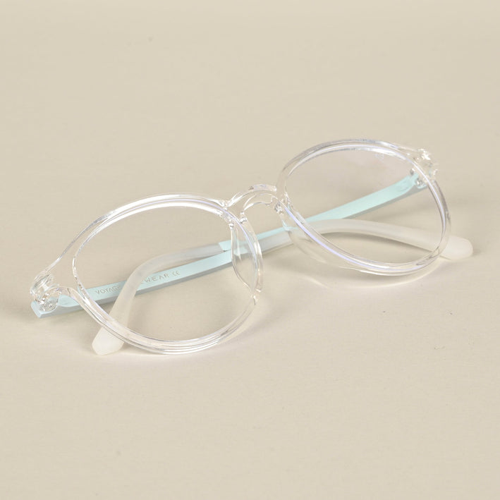 Voyage Air Transparent Round Eyeglasses for Men & Women - MG4380-C3