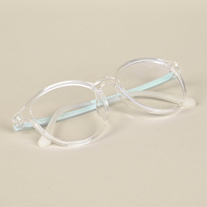Voyage Air Transparent Round Eyeglasses for Men & Women - MG4380-C3