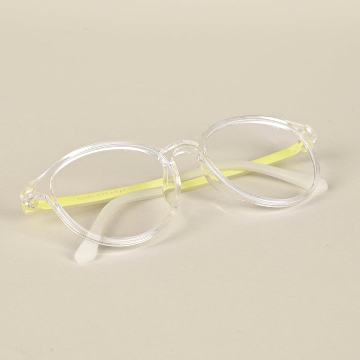 Voyage Air Transparent Round Eyeglasses for Men & Women - MG4381-C4