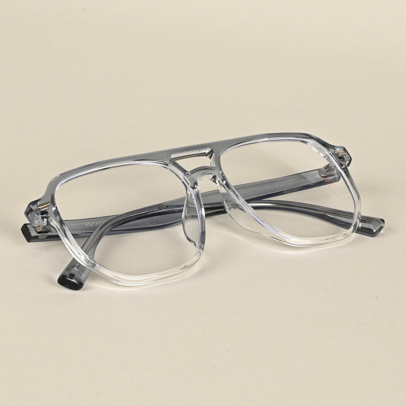Voyage Light Blue & Clear Wayfarer Eyeglasses for Men & Women - MG4376-C4