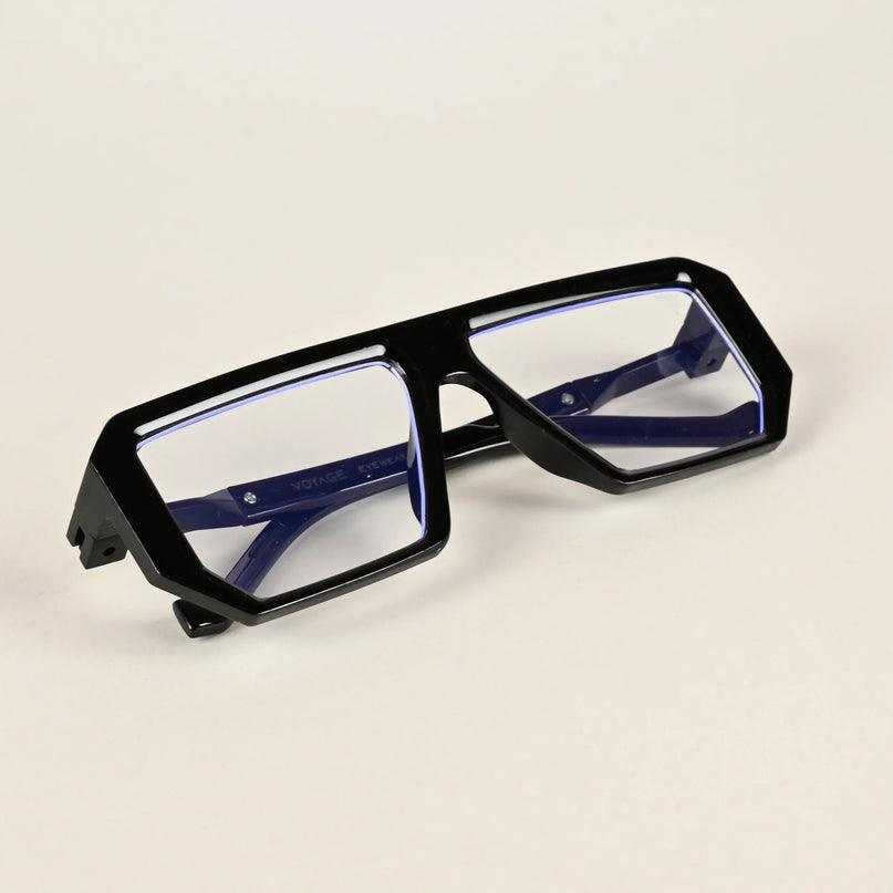 Voyage Black Wayfarer Eyeglasses for Men & Women - MG4196