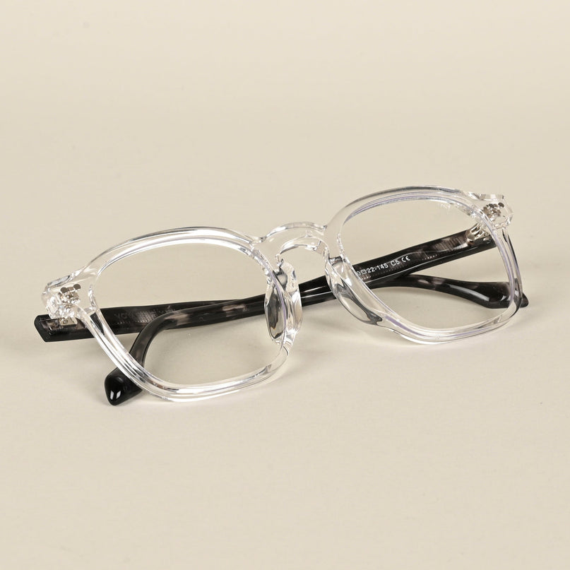 Voyage Transparent Wayfarer Eyeglasses for Men & Women - MG4399-C1