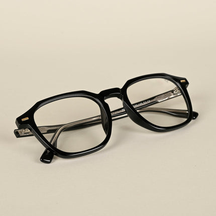 Voyage Black Wayfarer Eyeglasses for Men & Women - MG4398-C1