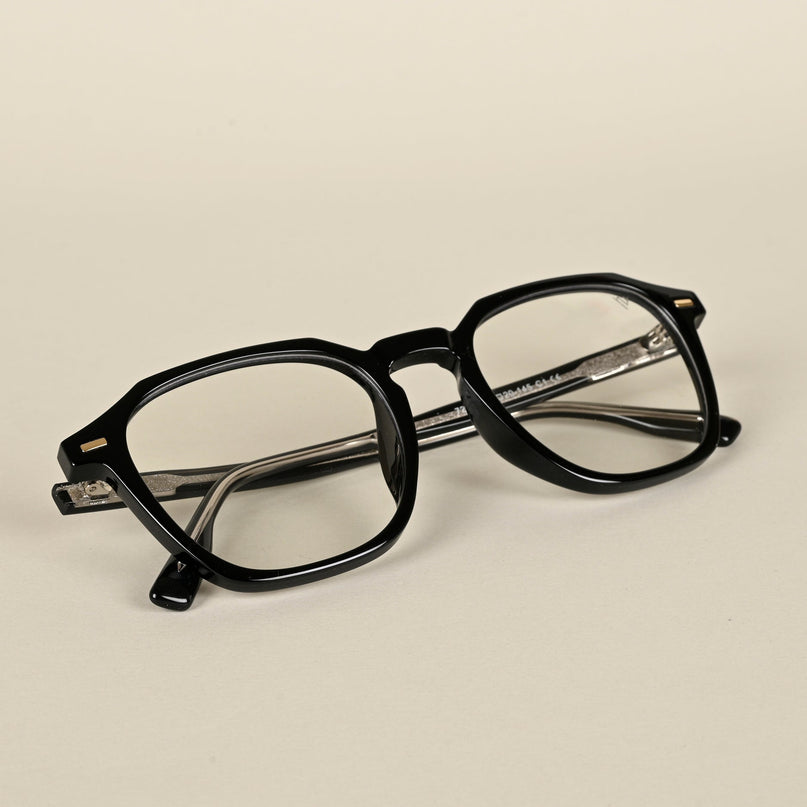 Voyage Black Wayfarer Eyeglasses for Men & Women - MG4398-C1