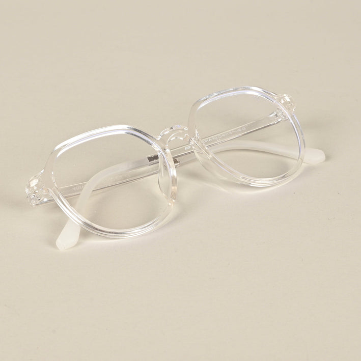 Voyage Air Transparent Round Eyeglasses for Men & Women - MG4389-C2