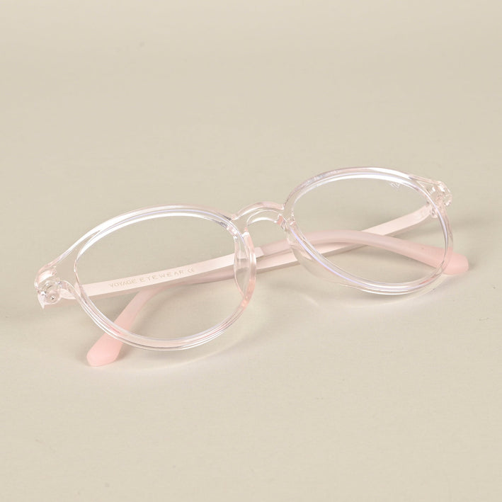 Voyage Air Transparent Round Eyeglasses for Men & Women - MG4379-C2