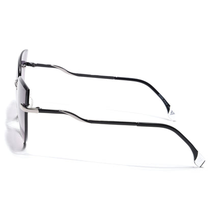 Cateye Sunglasses for Women (Grey & Purple Lens | Silver Frame - SLMG7221)