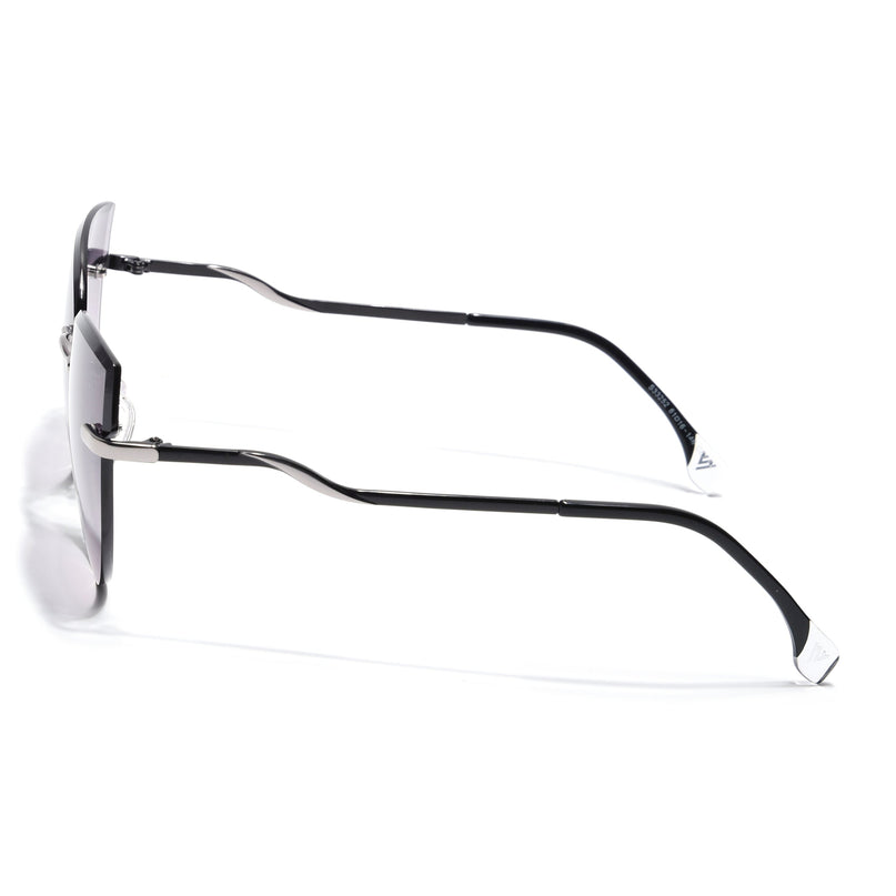 Cateye Sunglasses for Women (Grey & Purple Lens | Silver Frame - SLMG7221)