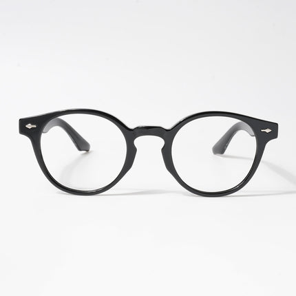 HEXXA Shine Black Round Eyeglasses for Men & Women (S9011CL476-C1)