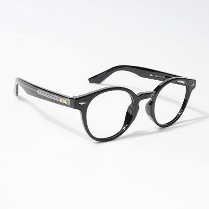 HEXXA Shine Black Round Eyeglasses for Men & Women (S9011CL476-C1)