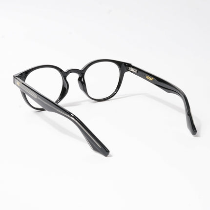 HEXXA Shine Black Round Eyeglasses for Men & Women (S9011CL476-C1)