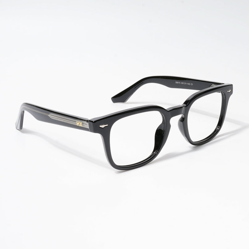 HEXXA Shine Black Square Eyeglasses for Men & Women (S9015CL488-C1)