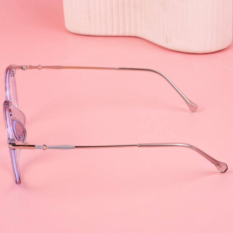 Voyage Glam Transparent Grey Round Eyeglasses for Men & Women - MG4872-C2