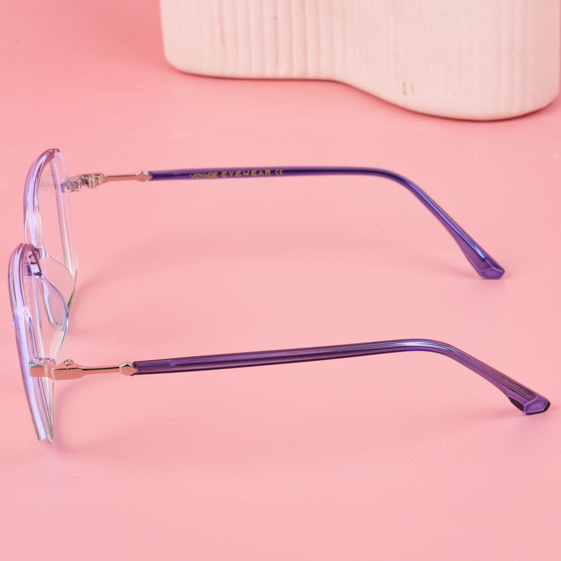 Voyage Glam Blue & Green Square Eyeglasses for Men & Women - MG4688-C3