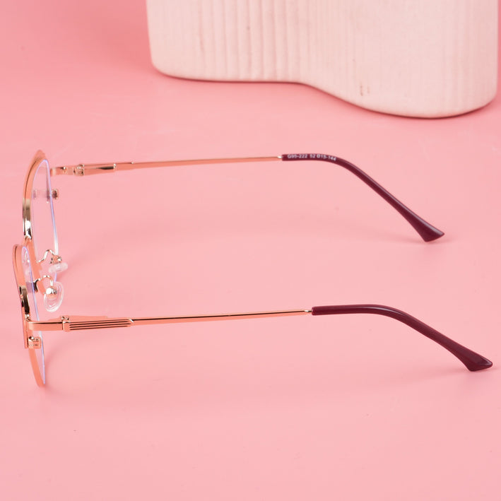 Voyage Glam Red & Golden Cateye Eyeglasses for Women - MG4424-C5