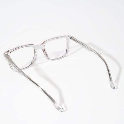 EyeJack Vortex Transparent Brown Rectangle Eyeglasses for Men & Women (SL001CL05-C2)