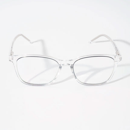 EyeJack Vortex Transparent Black Rectangle Eyeglasses for Men & Women (SL002CL08-C5)