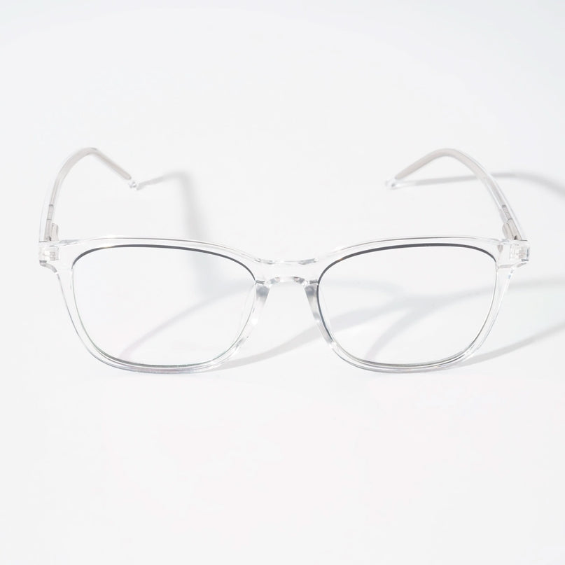 EyeJack Vortex Transparent Black Rectangle Eyeglasses for Men & Women (SL002CL08-C5)
