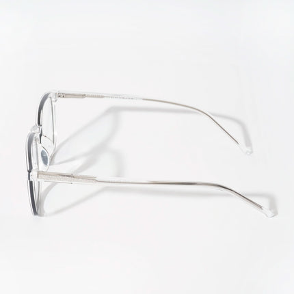 EyeJack Vortex Transparent Black Rectangle Eyeglasses for Men & Women (SL002CL08-C5)