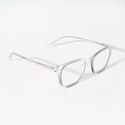 EyeJack Vortex Transparent Black Rectangle Eyeglasses for Men & Women (SL002CL08-C5)
