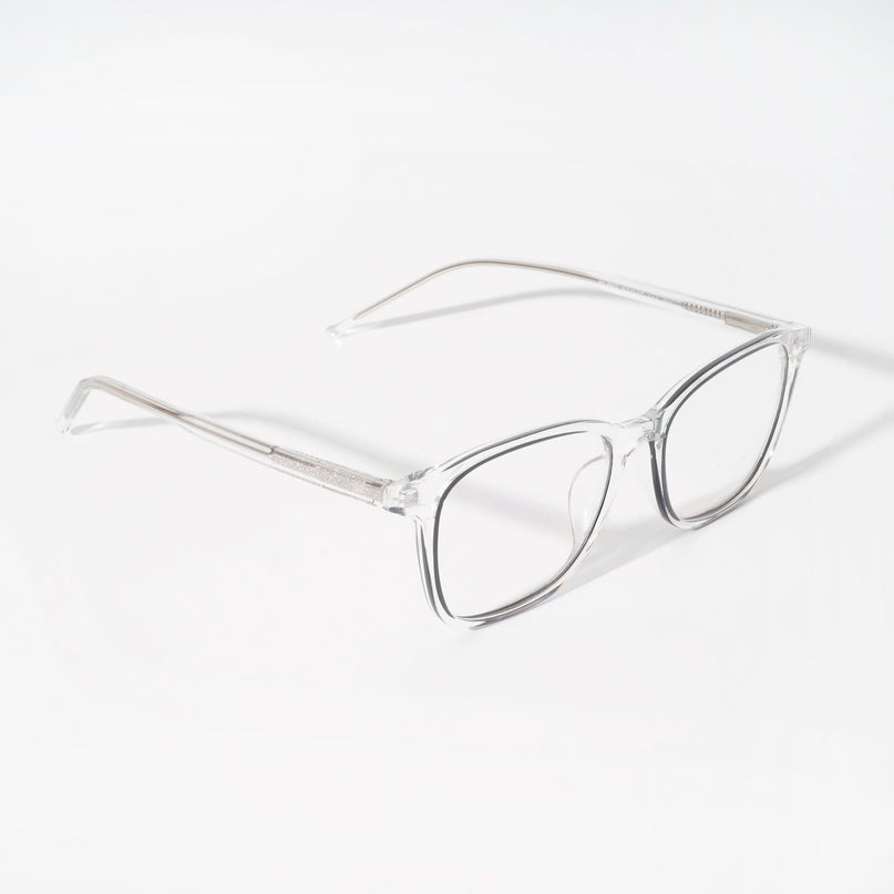 EyeJack Vortex Transparent Black Rectangle Eyeglasses for Men & Women (SL002CL08-C5)