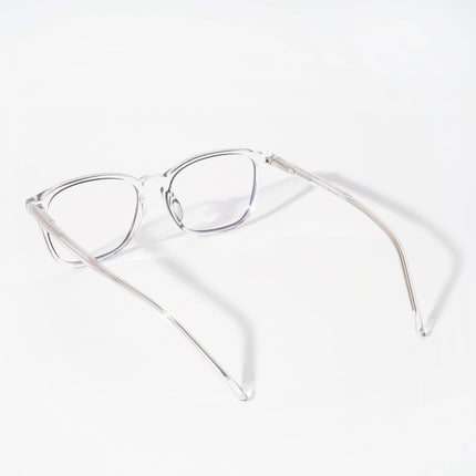 EyeJack Vortex Transparent Black Rectangle Eyeglasses for Men & Women (SL002CL08-C5)