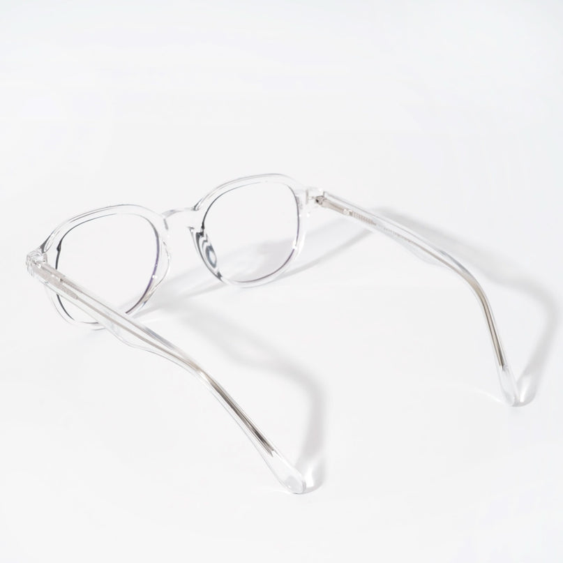 EyeJack Vortex Transparent Black Round Eyeglasses for Men & Women (SL009CL49-C3)