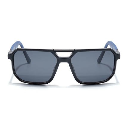 Eyejack Black Wayfarer Polarized Sunglasses for Men & Women (SR012PCL1110)