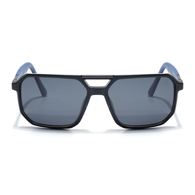 Eyejack Black Wayfarer Polarized Sunglasses for Men & Women (SR012PCL1110)