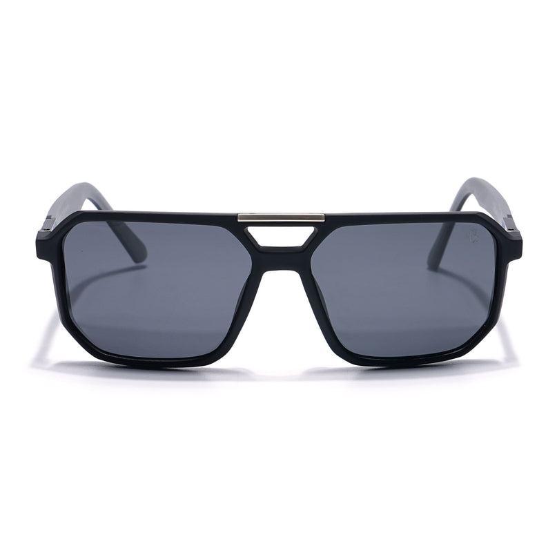 Eyejack Black Wayfarer Polarized Sunglasses for Men & Women (SR012PCL1112)