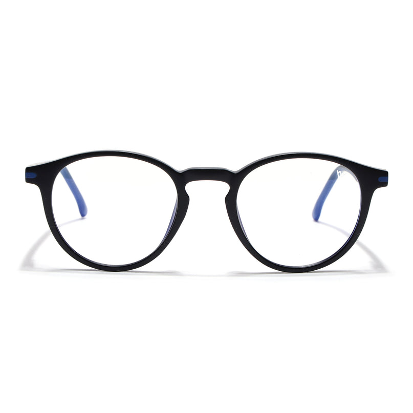 Voyage Black Round Eyeglasses for Men & Women (SV002FMG7437-C1)