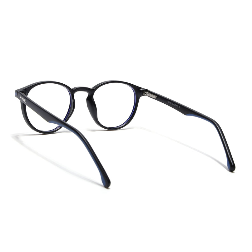Voyage Black Round Eyeglasses for Men & Women (SV002FMG7437-C1)