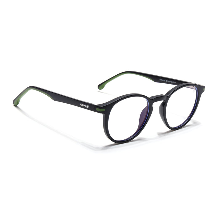 Voyage Black Round Eyeglasses for Men & Women (SV002FMG7438-C2)
