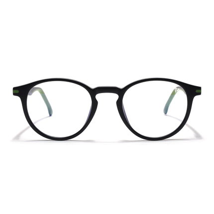 Voyage Black Round Eyeglasses for Men & Women (SV002FMG7438-C2)