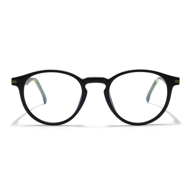 Voyage Black Round Eyeglasses for Men & Women (SV002FMG7438-C2)