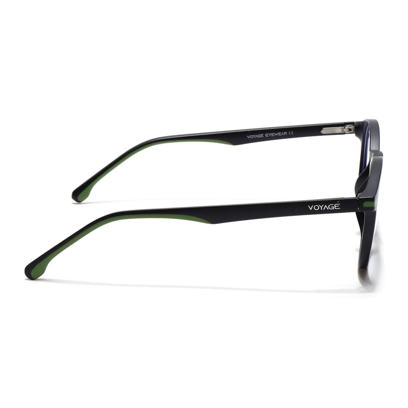 Voyage Black Round Eyeglasses for Men & Women (SV002FMG7438-C2)