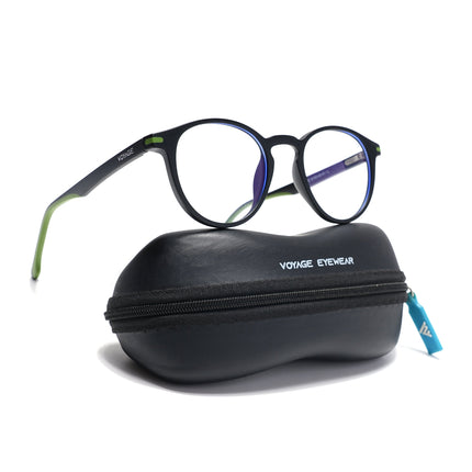 Voyage Black Round Eyeglasses for Men & Women (SV002FMG7438-C2)