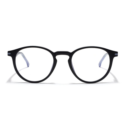 Voyage Black Round Eyeglasses for Men & Women (SV002FMG7439-C3)