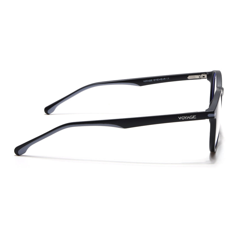 Voyage Black Round Eyeglasses for Men & Women (SV002FMG7439-C3)