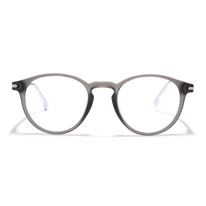 Voyage Dark Grey Round Eyeglasses for Men & Women (SV002FMG7440-C4)