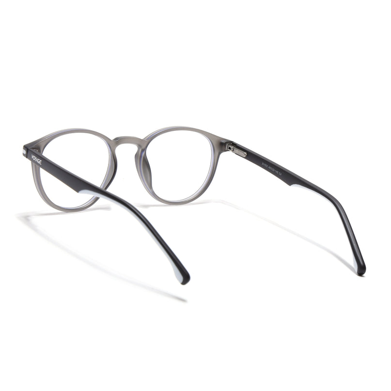 Voyage Dark Grey Round Eyeglasses for Men & Women (SV002FMG7440-C4)