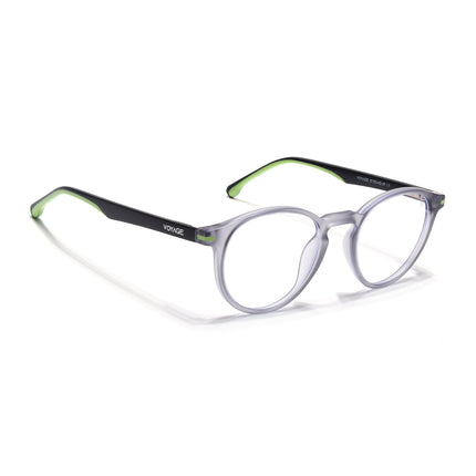 Voyage Light Grey Round Eyeglasses for Men & Women (SV002FMG7441-C5)